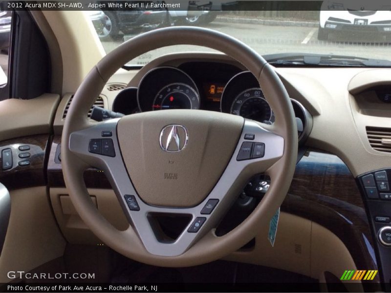 Aspen White Pearl II / Parchment 2012 Acura MDX SH-AWD