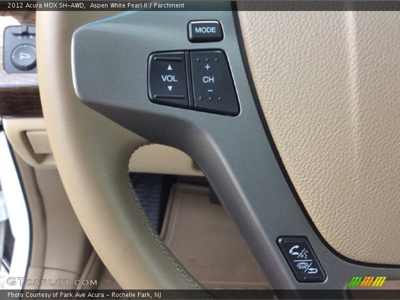 Aspen White Pearl II / Parchment 2012 Acura MDX SH-AWD