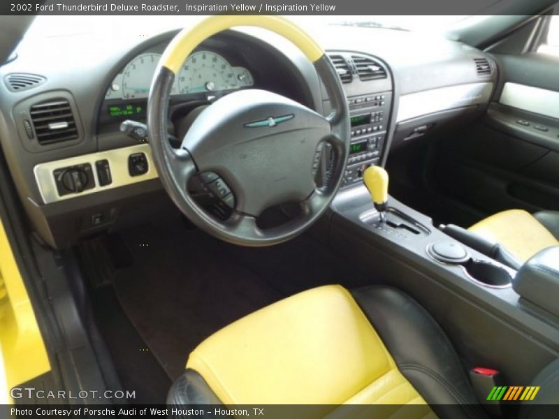  2002 Thunderbird Deluxe Roadster Inspiration Yellow Interior