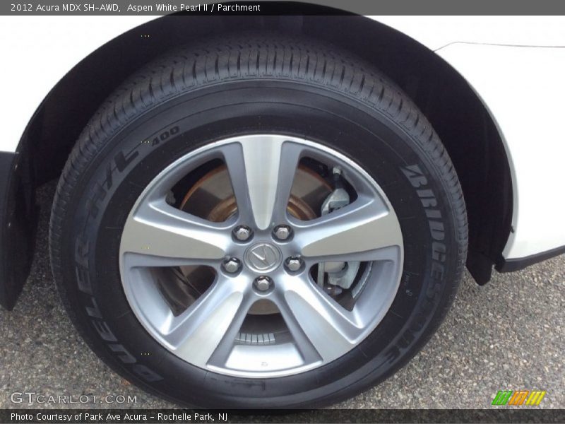 Aspen White Pearl II / Parchment 2012 Acura MDX SH-AWD