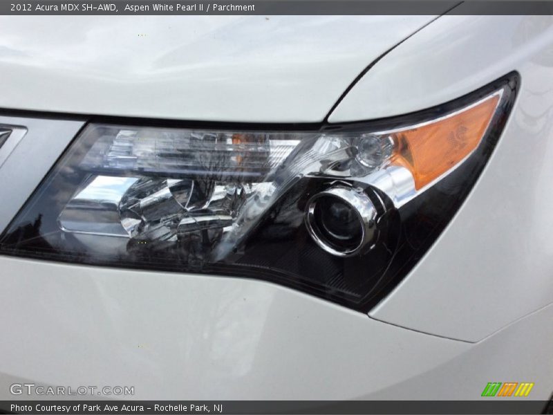 Aspen White Pearl II / Parchment 2012 Acura MDX SH-AWD