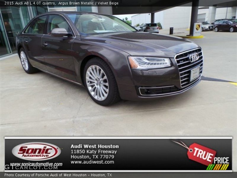 Argus Brown Metallic / Velvet Beige 2015 Audi A8 L 4.0T quattro