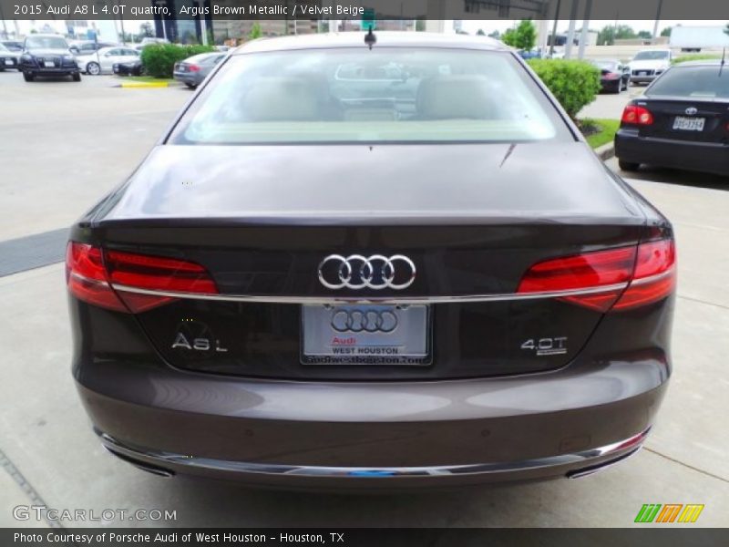 Argus Brown Metallic / Velvet Beige 2015 Audi A8 L 4.0T quattro