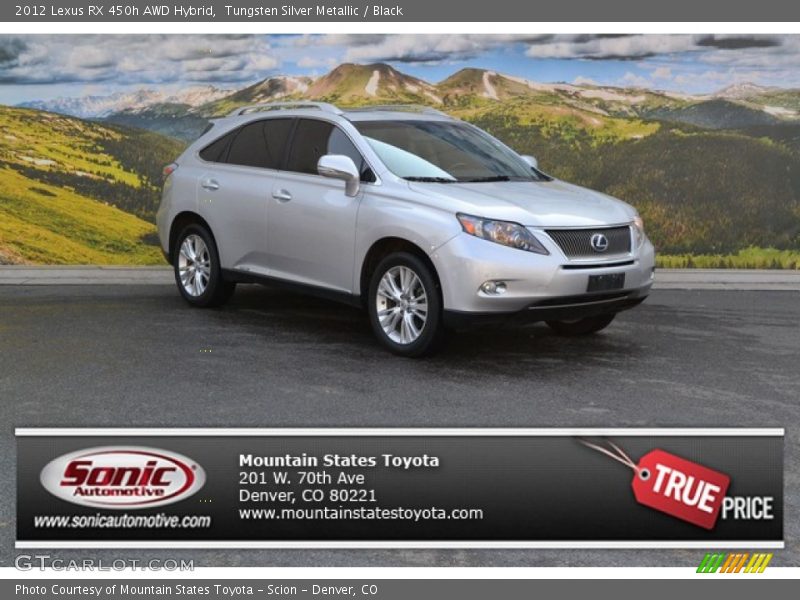Tungsten Silver Metallic / Black 2012 Lexus RX 450h AWD Hybrid