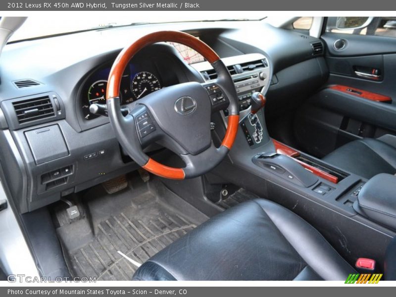 Tungsten Silver Metallic / Black 2012 Lexus RX 450h AWD Hybrid