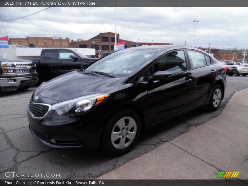 Aurora Black / Gray Two Tone 2015 Kia Forte LX