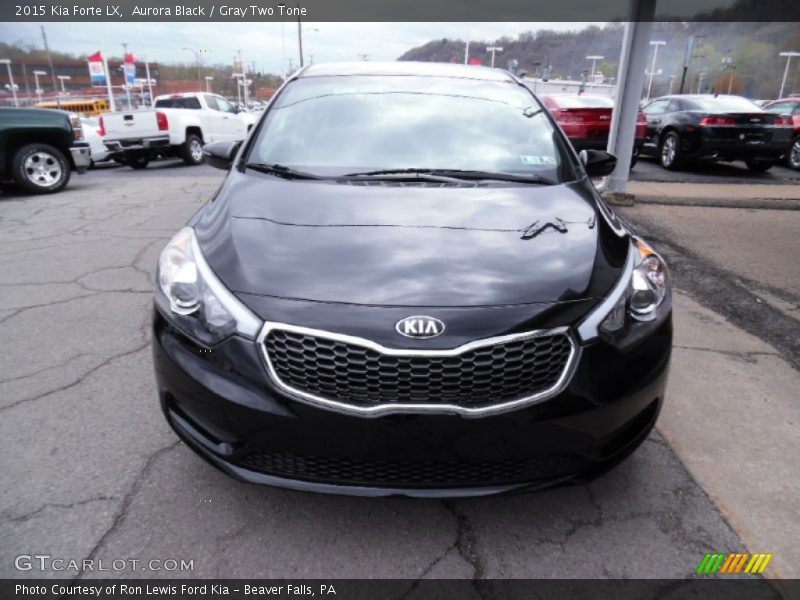 Aurora Black / Gray Two Tone 2015 Kia Forte LX