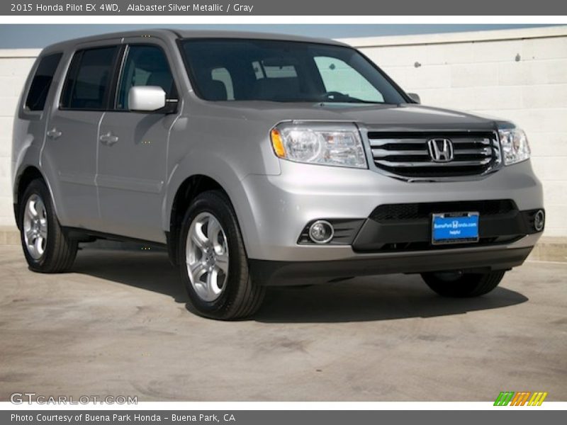 Alabaster Silver Metallic / Gray 2015 Honda Pilot EX 4WD