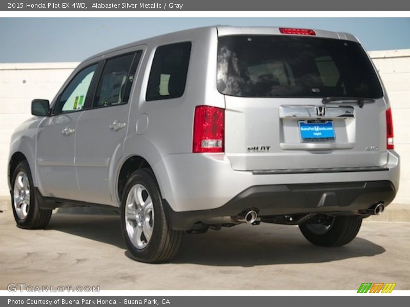 Alabaster Silver Metallic / Gray 2015 Honda Pilot EX 4WD