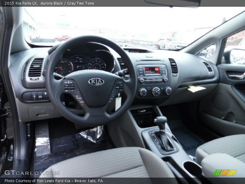 Aurora Black / Gray Two Tone 2015 Kia Forte LX