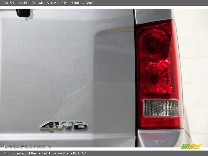 Alabaster Silver Metallic / Gray 2015 Honda Pilot EX 4WD