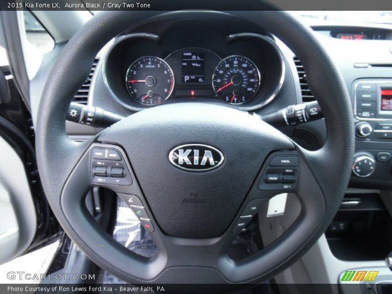 Aurora Black / Gray Two Tone 2015 Kia Forte LX