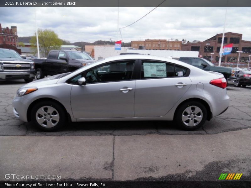 Bright Silver / Black 2015 Kia Forte LX