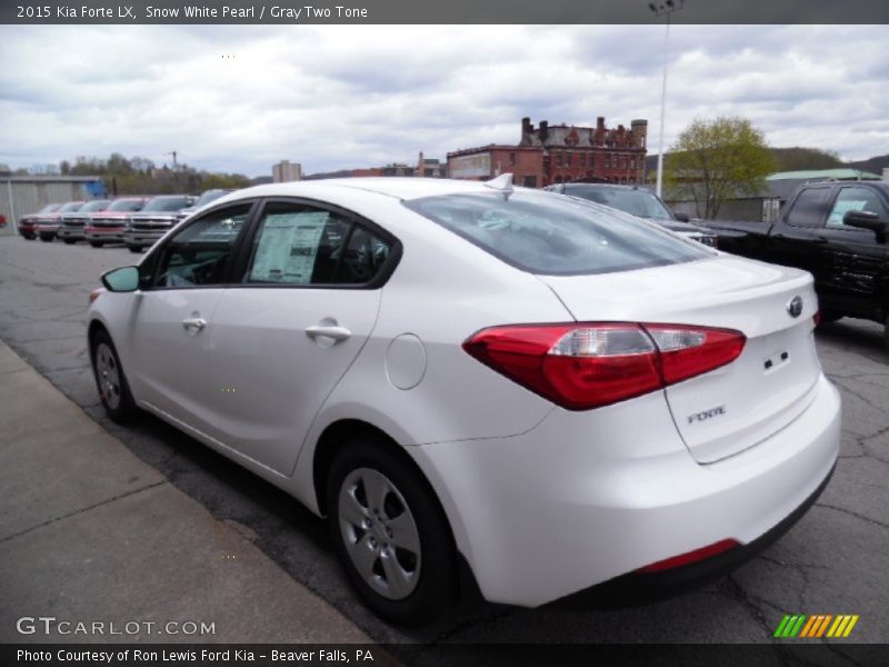 Snow White Pearl / Gray Two Tone 2015 Kia Forte LX