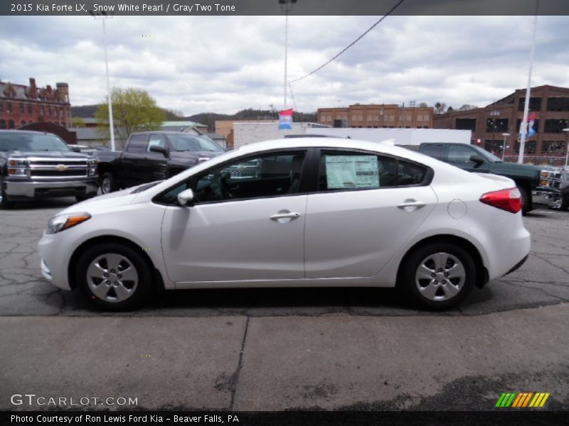 Snow White Pearl / Gray Two Tone 2015 Kia Forte LX