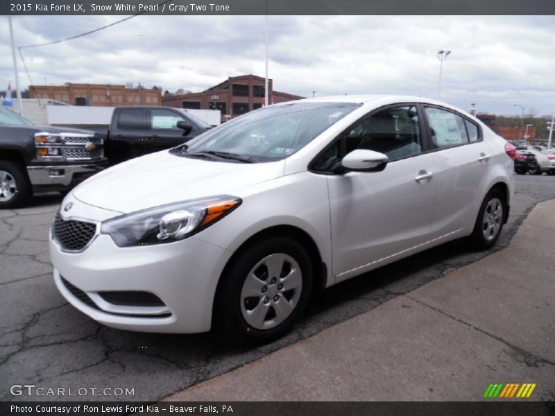 Snow White Pearl / Gray Two Tone 2015 Kia Forte LX