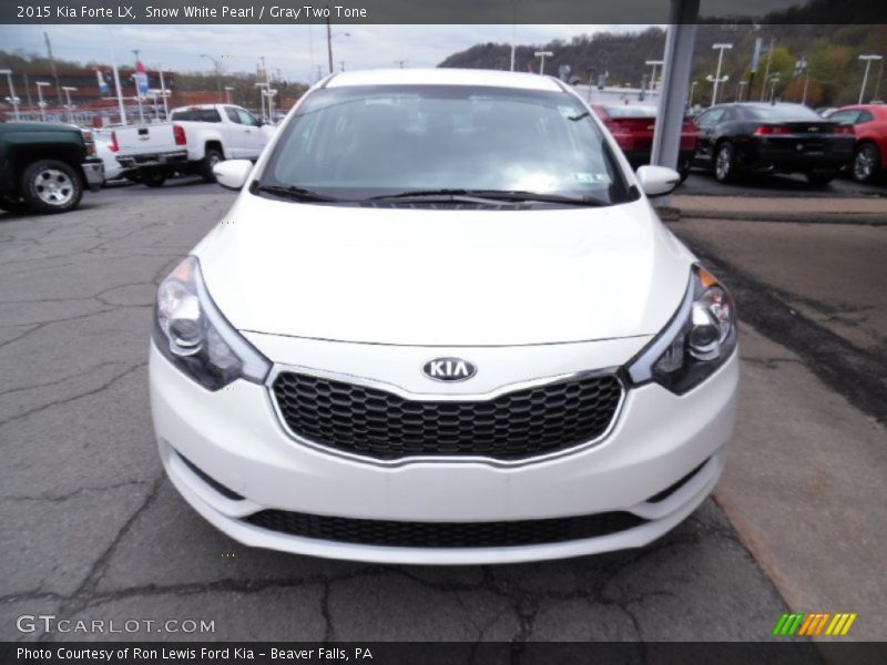 Snow White Pearl / Gray Two Tone 2015 Kia Forte LX