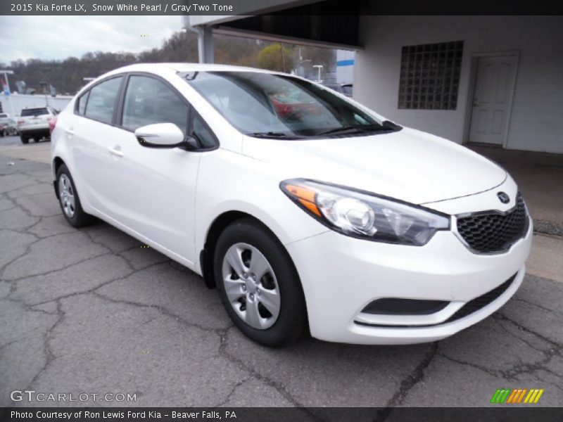 Snow White Pearl / Gray Two Tone 2015 Kia Forte LX