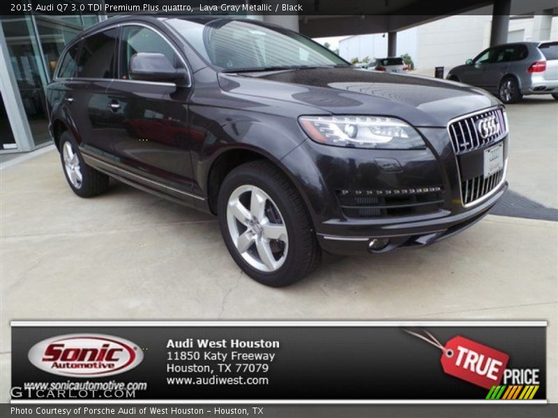 Lava Gray Metallic / Black 2015 Audi Q7 3.0 TDI Premium Plus quattro