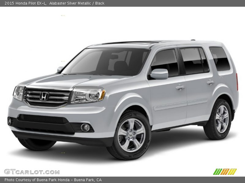 Alabaster Silver Metallic / Black 2015 Honda Pilot EX-L