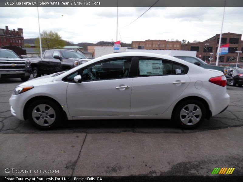 Snow White Pearl / Gray Two Tone 2015 Kia Forte LX