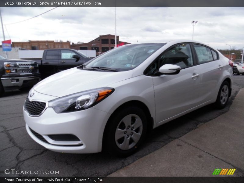 Snow White Pearl / Gray Two Tone 2015 Kia Forte LX