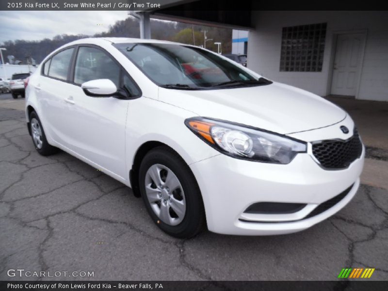 Snow White Pearl / Gray Two Tone 2015 Kia Forte LX