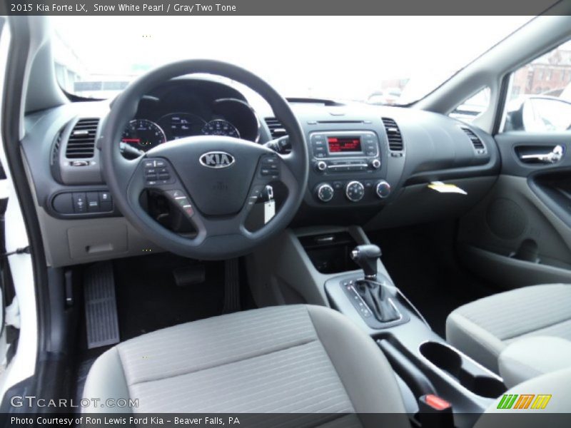Snow White Pearl / Gray Two Tone 2015 Kia Forte LX