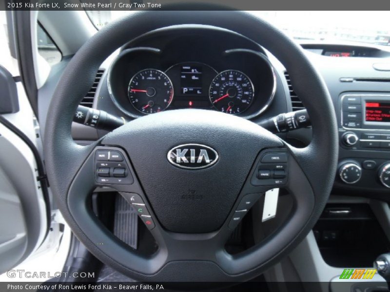 Snow White Pearl / Gray Two Tone 2015 Kia Forte LX