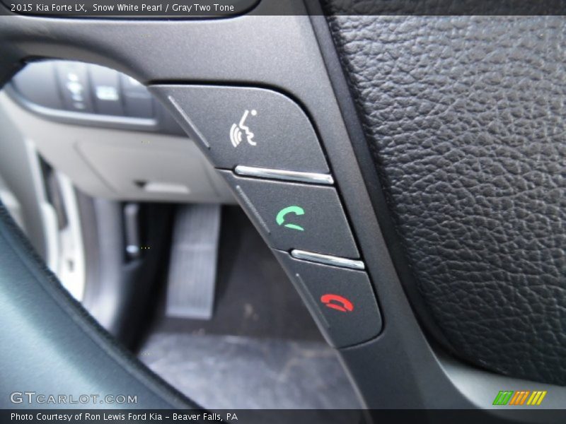 Snow White Pearl / Gray Two Tone 2015 Kia Forte LX