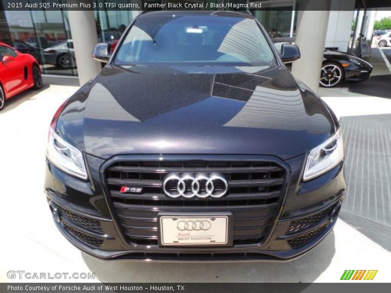 Panther Black Crystal / Black/Magma Red 2015 Audi SQ5 Premium Plus 3.0 TFSI quattro