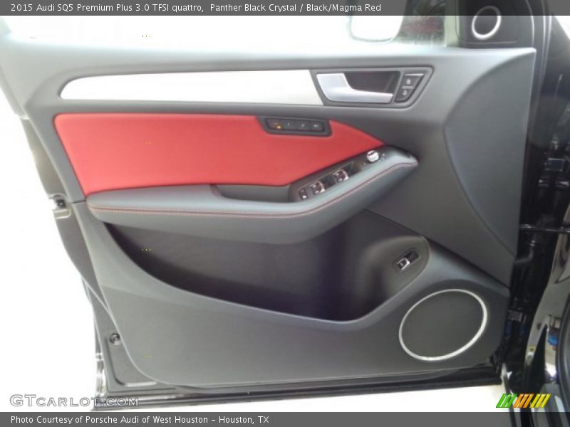 Panther Black Crystal / Black/Magma Red 2015 Audi SQ5 Premium Plus 3.0 TFSI quattro