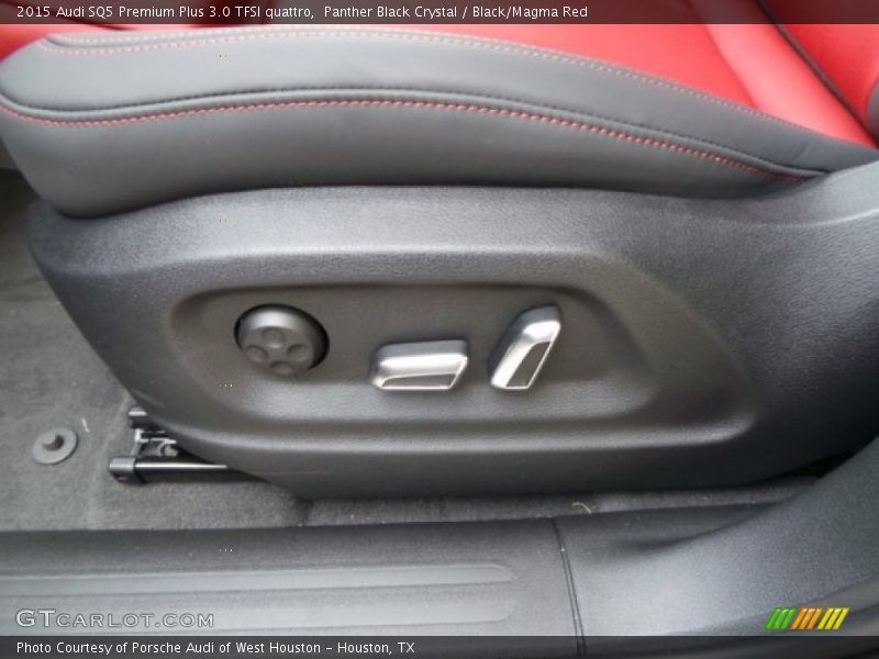 Panther Black Crystal / Black/Magma Red 2015 Audi SQ5 Premium Plus 3.0 TFSI quattro