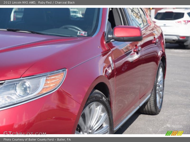 Ruby Red / Charcoal Black 2013 Lincoln MKS AWD