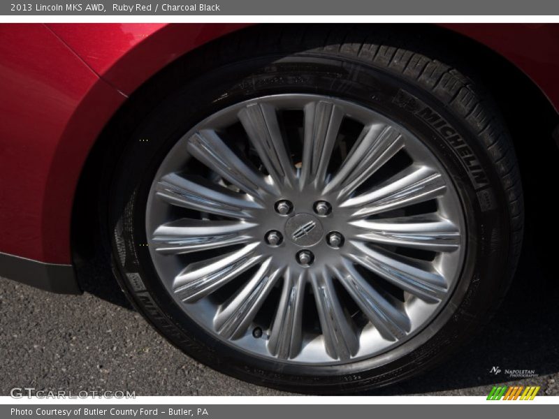 Ruby Red / Charcoal Black 2013 Lincoln MKS AWD