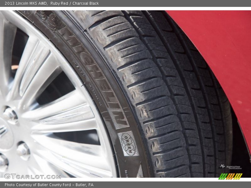 Ruby Red / Charcoal Black 2013 Lincoln MKS AWD