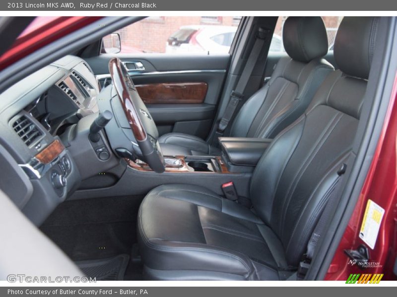 Ruby Red / Charcoal Black 2013 Lincoln MKS AWD