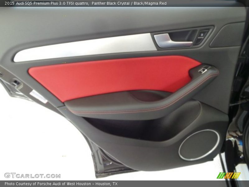 Panther Black Crystal / Black/Magma Red 2015 Audi SQ5 Premium Plus 3.0 TFSI quattro