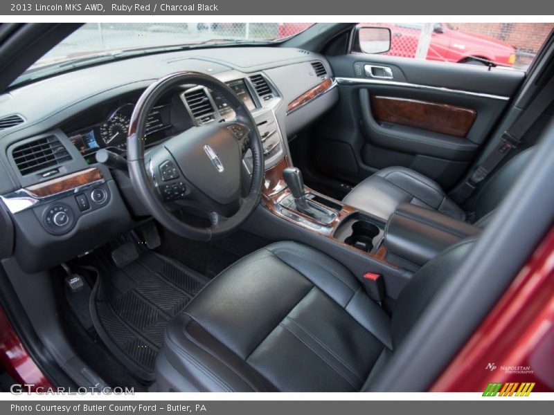 Ruby Red / Charcoal Black 2013 Lincoln MKS AWD
