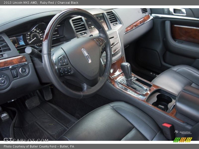 Ruby Red / Charcoal Black 2013 Lincoln MKS AWD