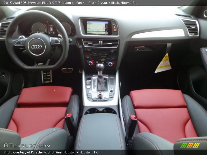 Panther Black Crystal / Black/Magma Red 2015 Audi SQ5 Premium Plus 3.0 TFSI quattro