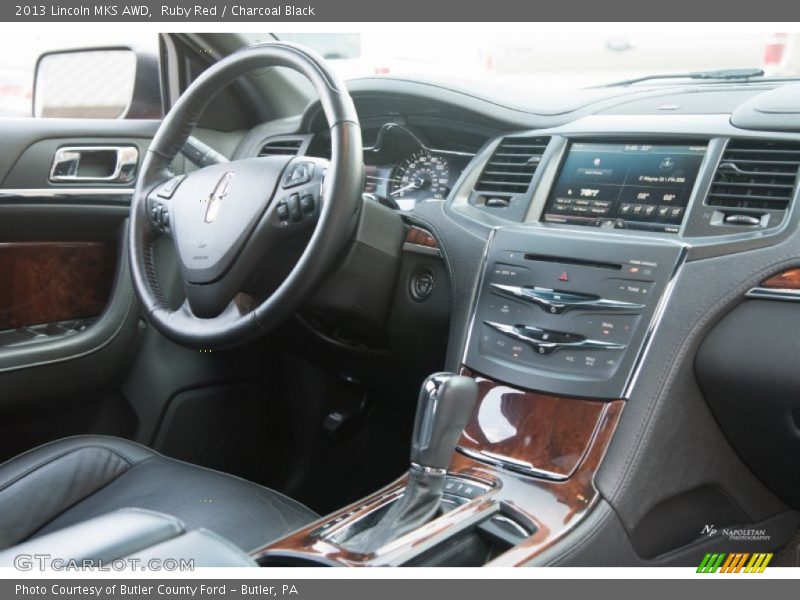 Ruby Red / Charcoal Black 2013 Lincoln MKS AWD