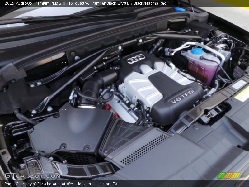 Panther Black Crystal / Black/Magma Red 2015 Audi SQ5 Premium Plus 3.0 TFSI quattro