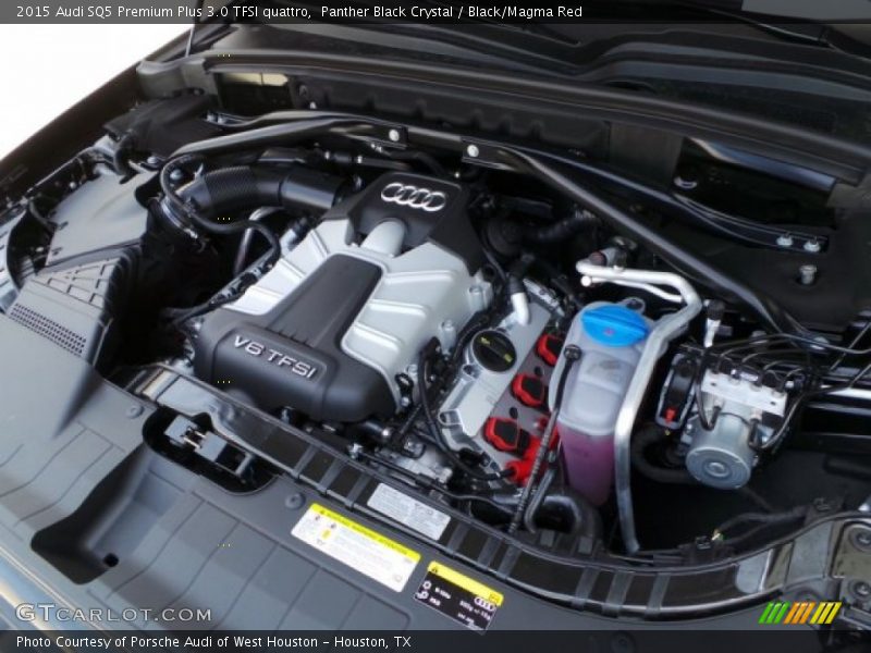 Panther Black Crystal / Black/Magma Red 2015 Audi SQ5 Premium Plus 3.0 TFSI quattro