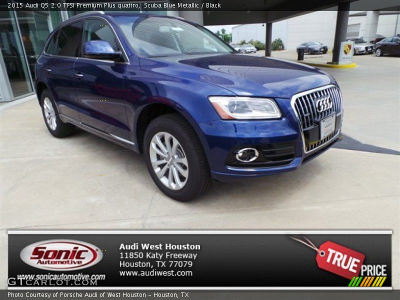 Scuba Blue Metallic / Black 2015 Audi Q5 2.0 TFSI Premium Plus quattro