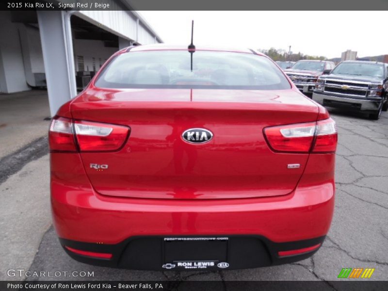 Signal Red / Beige 2015 Kia Rio LX