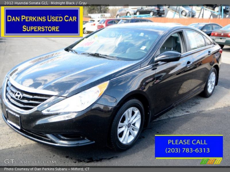 Midnight Black / Gray 2012 Hyundai Sonata GLS