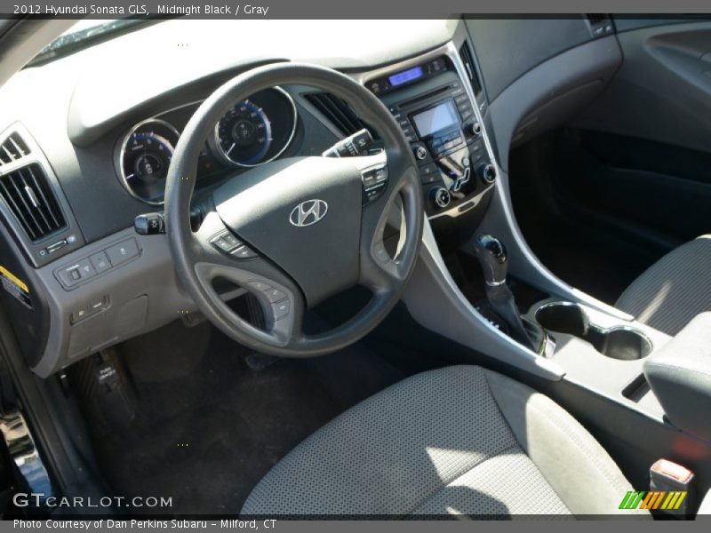 Midnight Black / Gray 2012 Hyundai Sonata GLS