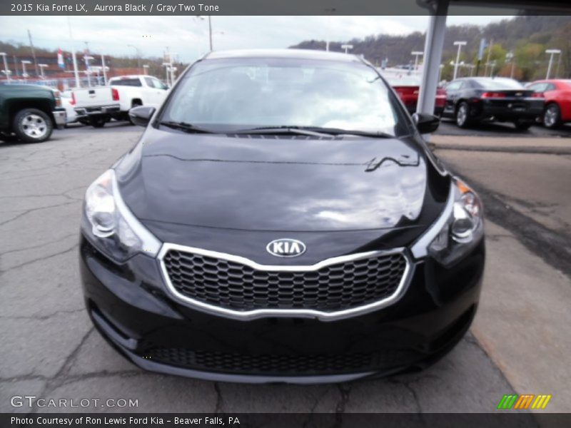 Aurora Black / Gray Two Tone 2015 Kia Forte LX