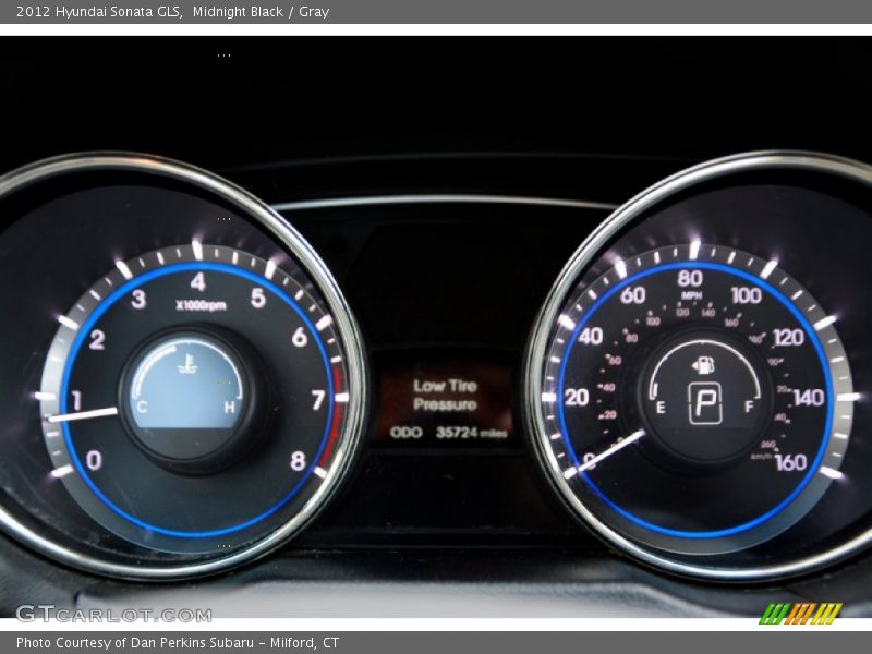 Midnight Black / Gray 2012 Hyundai Sonata GLS